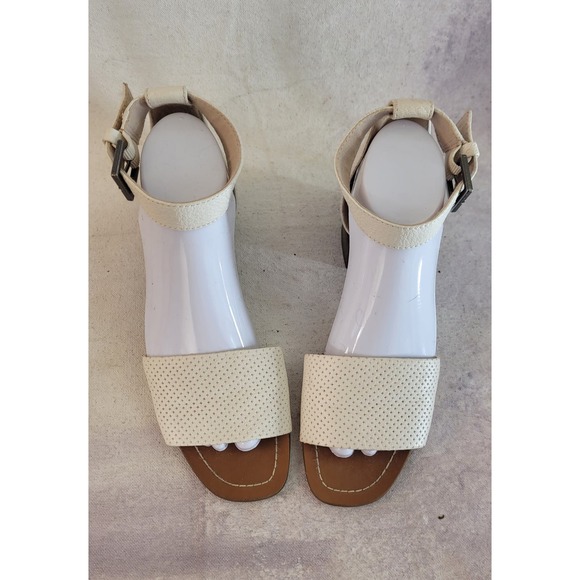 Splendid leather ankle straps white sandals size 8 - Picture 6 of 7